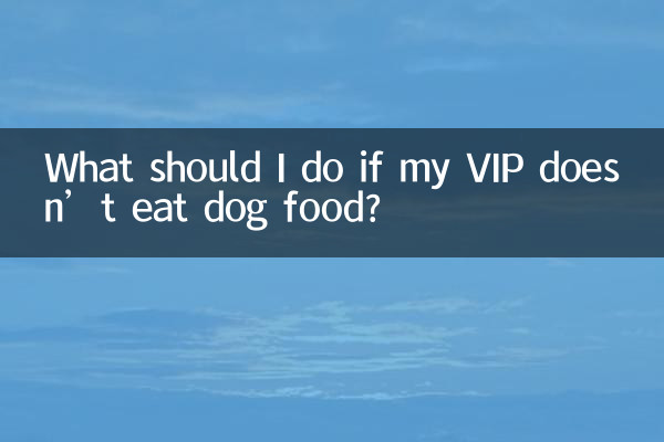 What should I do if my VIP doesn’t eat dog food?