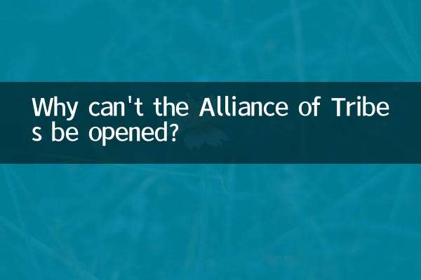 Why can't the Alliance of Tribes be opened?