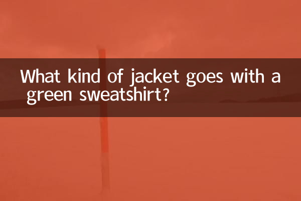 Quel genre de veste va avec un sweat-shirt vert ?