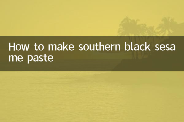 Come preparare la pasta di sesamo nero del sud