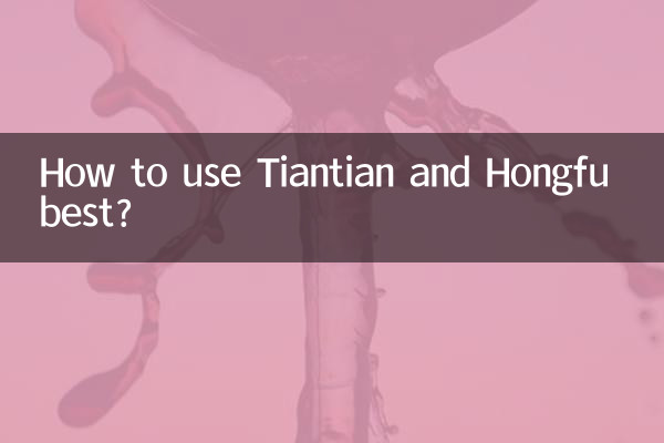 Как лучше всего использовать Тяньтянь и Хунфу?