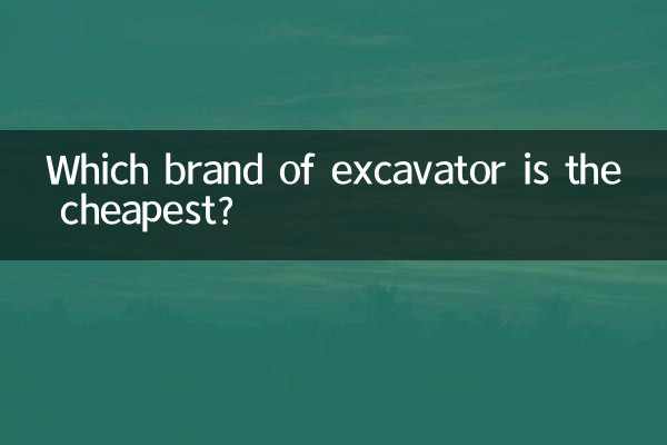 কোন ব্র্যান্ডের এক্সকাভেটর সবচেয়ে সস্তা?