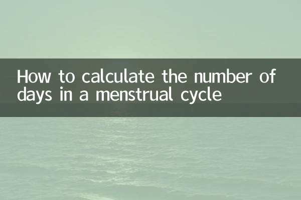 Comment calculer le nombre de jours d'un cycle menstruel