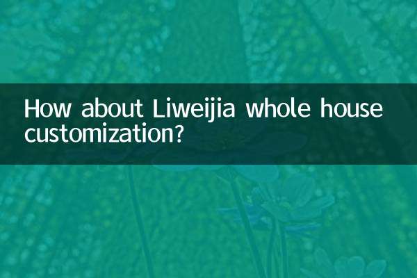 Que diriez-vous de la personnalisation de toute la maison de Liweijia ?