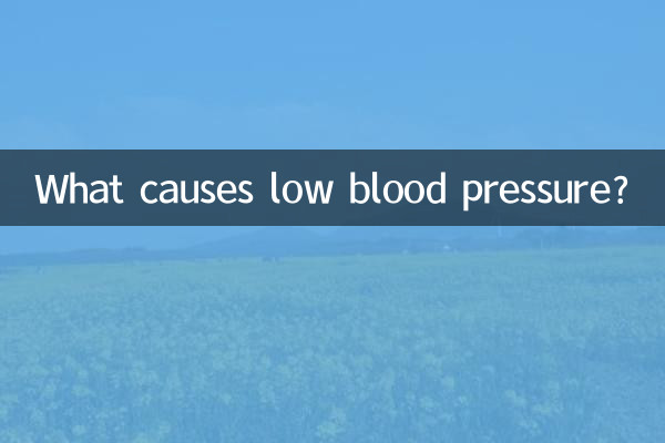 저혈압의 원인은 무엇입니까?