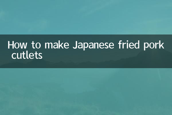 How to make Japanese fried pork cutlets