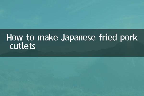 How to make Japanese fried pork cutlets