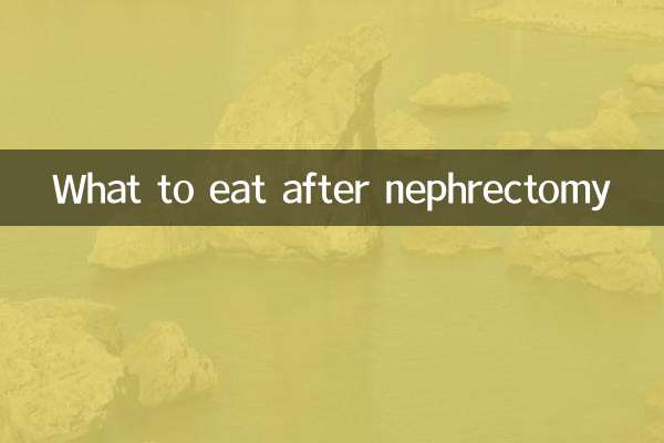 Was man nach einer Nephrektomie essen sollte