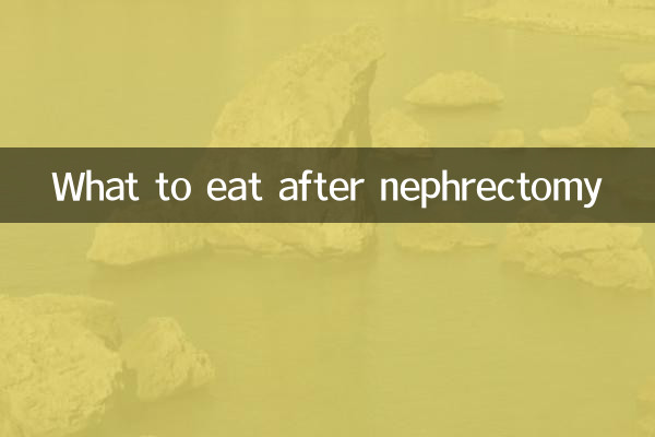 Was man nach einer Nephrektomie essen sollte