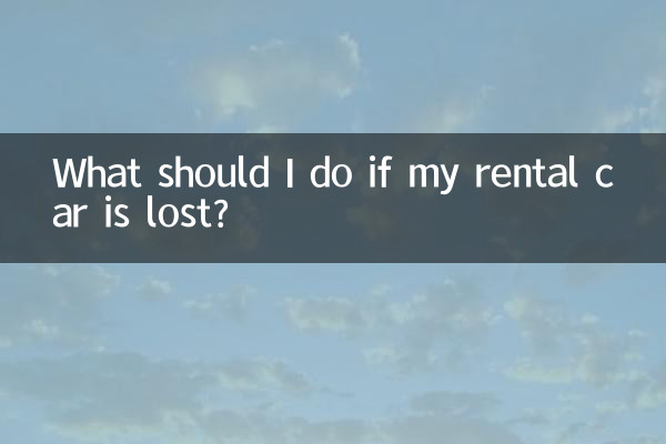 O que devo fazer se meu carro alugado for perdido?