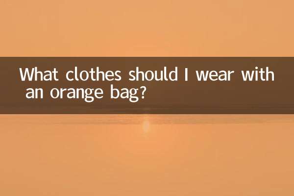 オレンジ色のバッグにはどんな服を着ればいいでしょうか？