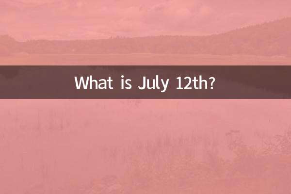 12 जुलाई क्या है?