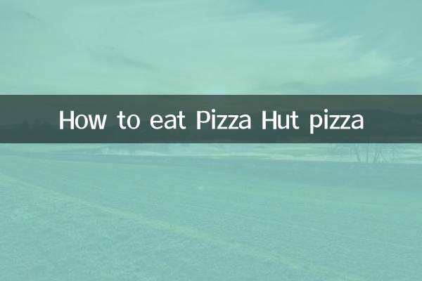 Come mangiare la pizza Pizza Hut