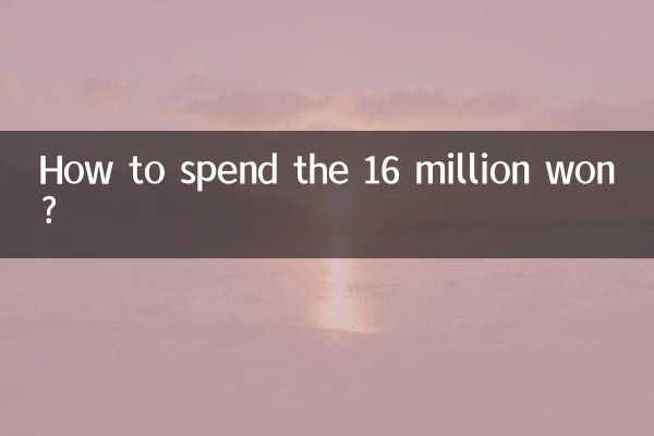 ¿Cómo gastar los 16 millones de wones?