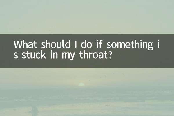 喉に何か詰まった場合はどうすればよいですか?