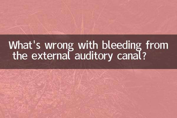 Cosa c'è di sbagliato nel sanguinamento dal canale uditivo esterno?