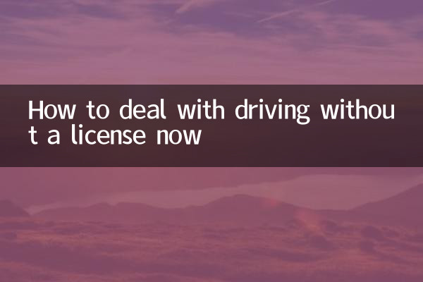지금 무면허 운전에 대처하는 방법