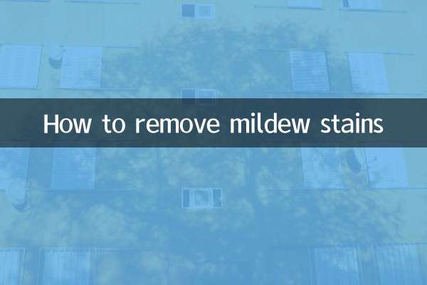 How to remove mildew stains