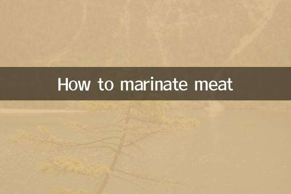 How to marinate meat