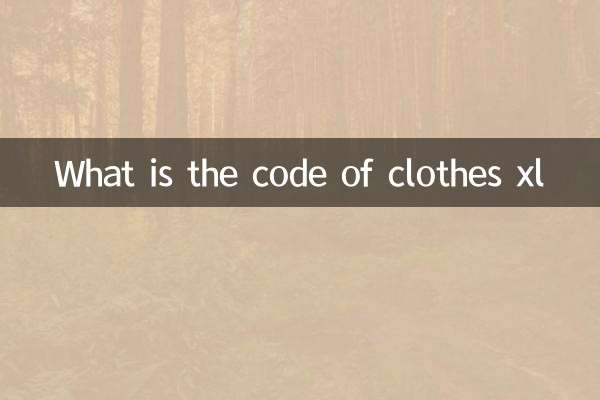 Qual è il codice dei vestiti xl