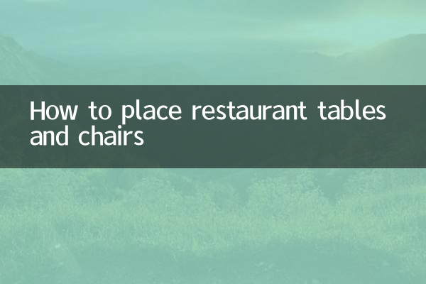 Come posizionare tavoli e sedie del ristorante