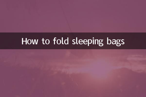 Cómo doblar sacos de dormir