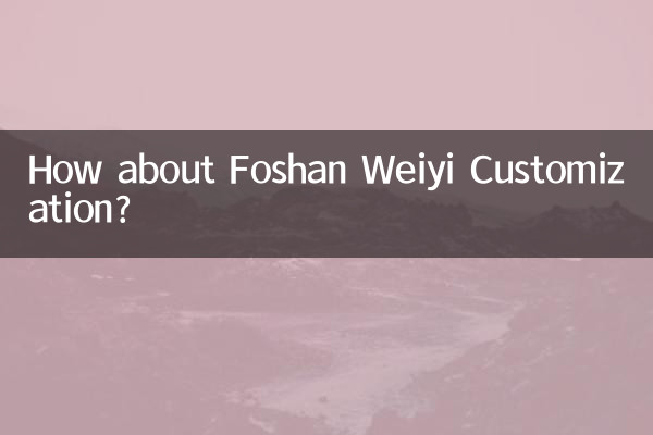 Que tal a personalização de Foshan Weiyi?