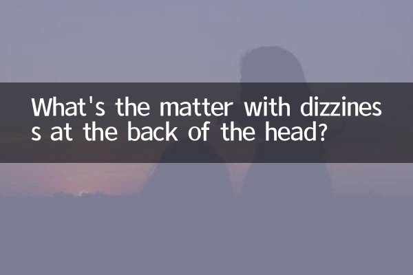 ¿Qué pasa con los mareos en la parte posterior de la cabeza?