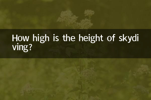 How high is the height of skydiving?