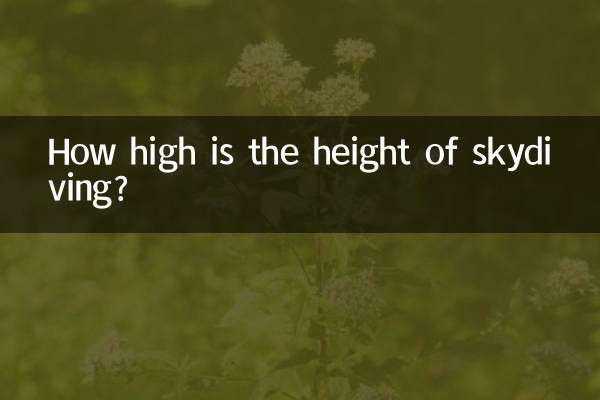 Wie hoch ist die Höhe beim Fallschirmspringen?