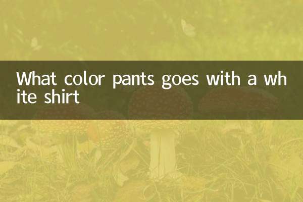 सफेद शर्ट के साथ कौन सा रंग का पैंट जाता है?