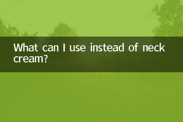 Cosa posso usare al posto della crema per il collo?