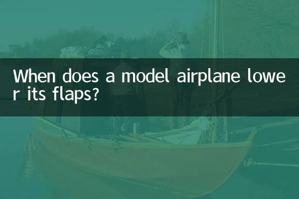 Когда модель самолета опускает закрылки?