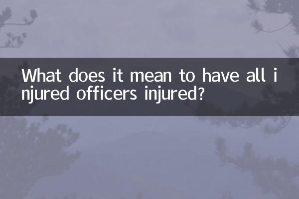 تمام زخمی افسران کو زخمی کرنے کا کیا مطلب ہے؟
