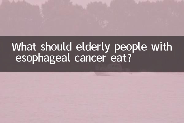 Cosa dovrebbero mangiare gli anziani con cancro esofageo?