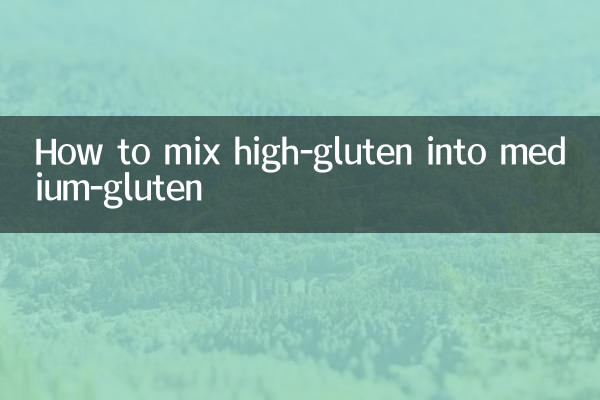 Come mescolare il glutine alto con il glutine medio