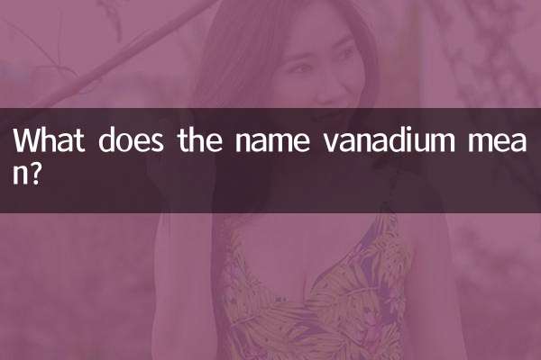 O que significa o nome vanádio?