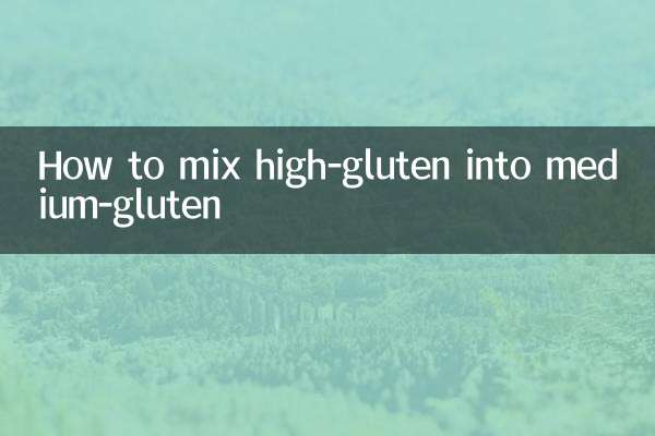 Come mescolare il glutine alto con il glutine medio