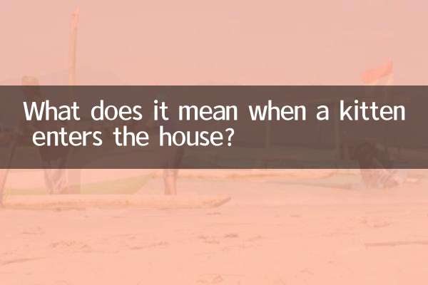 Qu'est-ce que cela signifie lorsqu'un chaton entre dans la maison ?