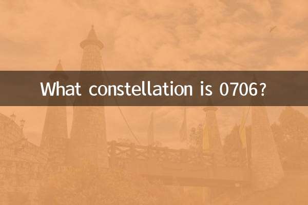 Welche Konstellation ist 0706?