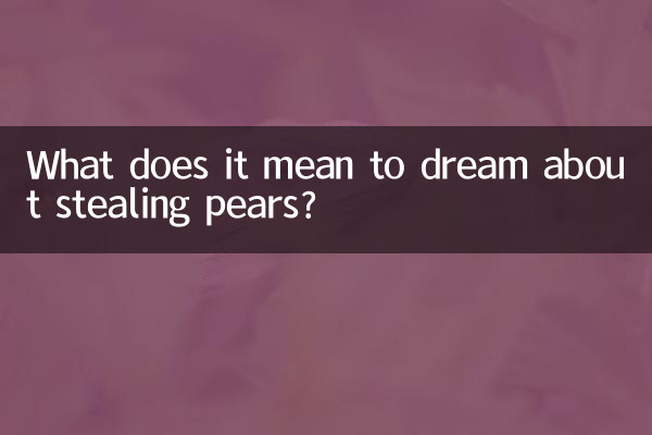 ¿Qué significa soñar con robar peras?