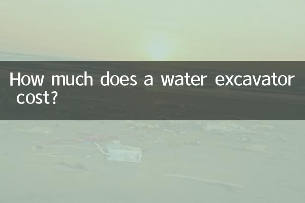 ¿Cuánto cuesta una excavadora de agua?