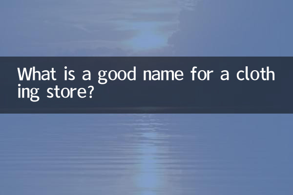 Was ist ein guter Name für ein Bekleidungsgeschäft?