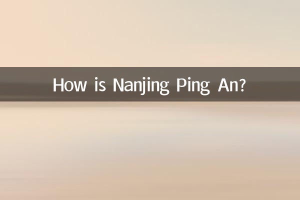 How is Nanjing Ping An?