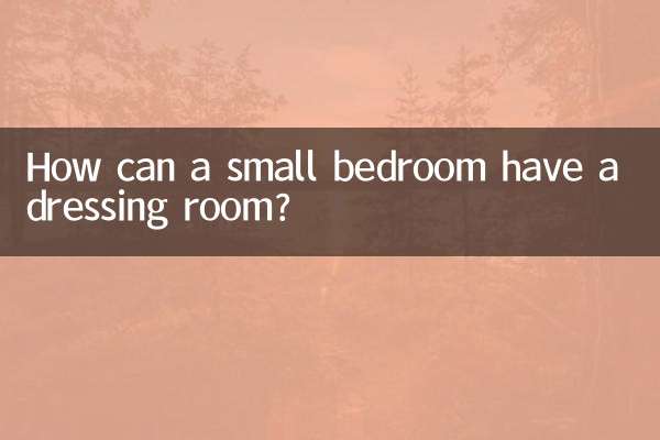 Wie kann ein kleines Schlafzimmer ein Ankleidezimmer haben?