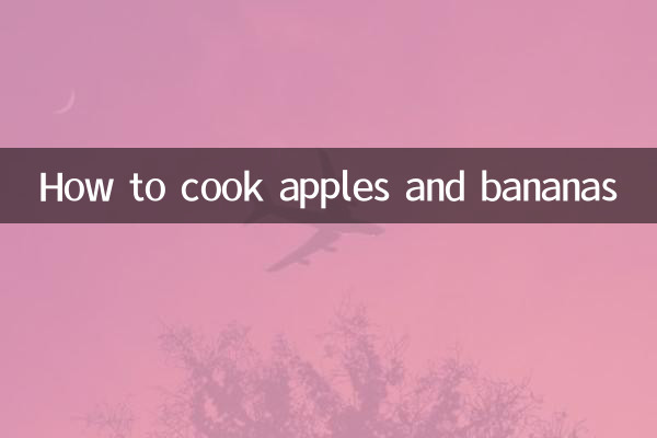 Cómo cocinar manzanas y plátanos.