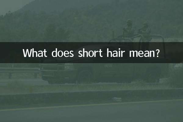 چھوٹے بالوں کا کیا مطلب ہے؟