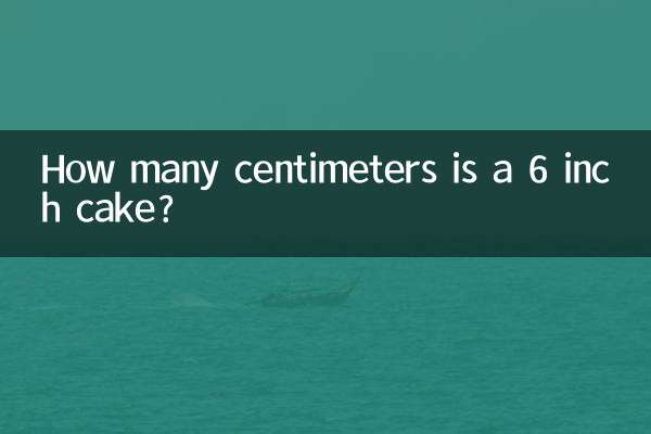 How many centimeters is a 6 inch cake?