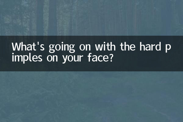 What's going on with the hard pimples on your face?