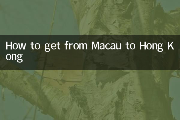 How to get from Macau to Hong Kong